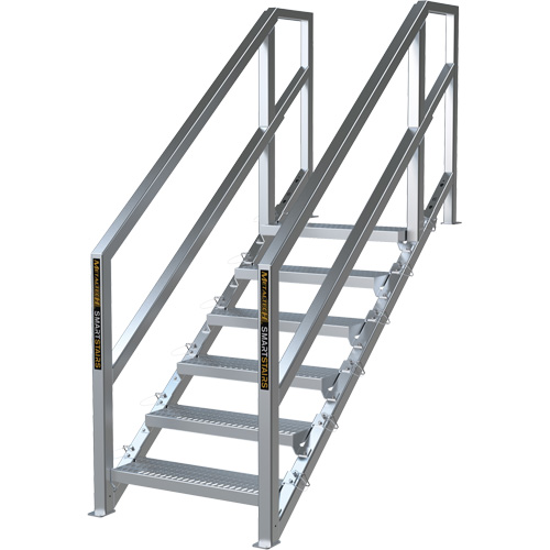 Syst&egrave;me d'escalier modulaire pour la construction de 6-10 marches SmartStairs, 75" ha R.M.G. Prévention