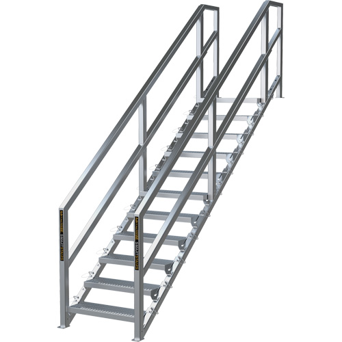SmartStairs 11-16 Steps Modular Construction Stair System, 120" H R.M.G. Prévention