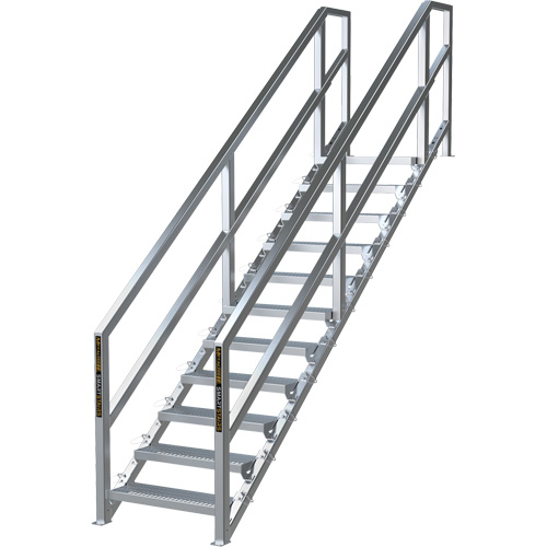 SmartStairs 11-16 Steps Modular Construction Stair System, 120" H R.M.G. Prévention