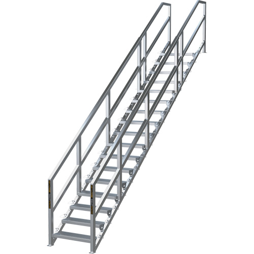 SmartStairs 17-21 Steps Modular Construction Stair System, 157-1/2" H R.M.G. Prévention