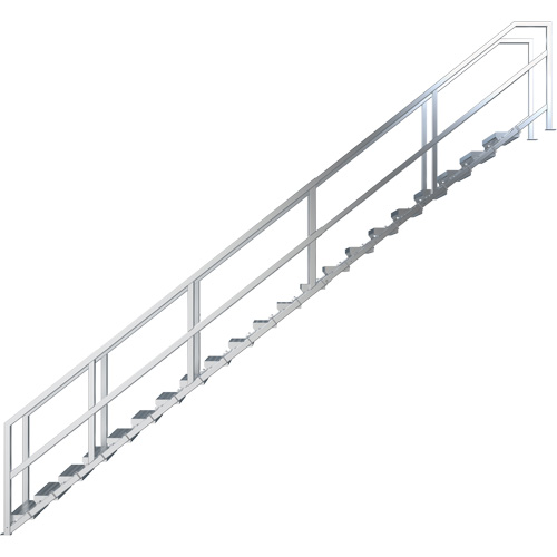 SmartStairs 17-21 Steps Modular Construction Stair System, 157-1/2" H R.M.G. Prévention