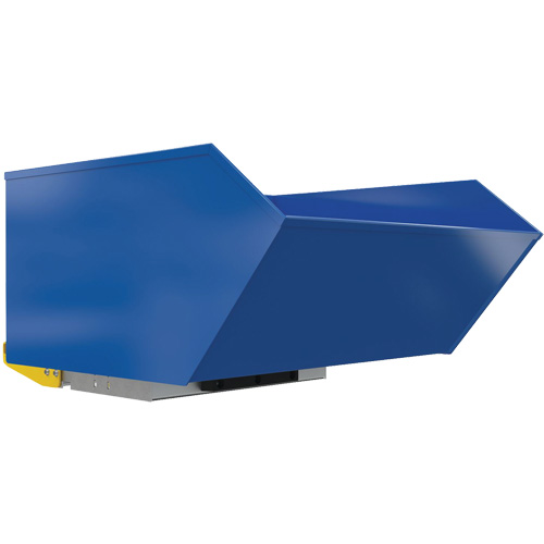 Medium-Duty H-Style Bump & Dump Hopper, Steel, 1 cu.yd., Blue R.M.G. Prévention