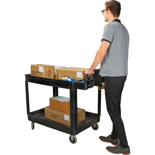 Utility Cart, 2 Tiers, 25-5/8" x 33-1/2" x 43-3/4", 550 lbs. Capacity R.M.G. Prévention