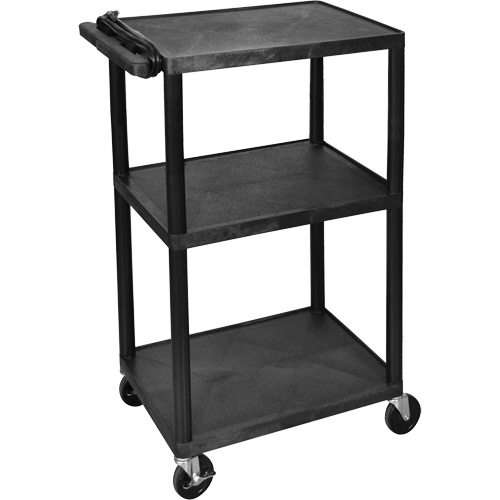 Electric Utility Cart, 3 Tiers, 24" x 42" x 18", 300 lbs. Capacity R.M.G. Prévention