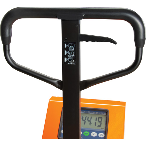 Transpalette &agrave; balance num&eacute;rique, 44,5" lo x 27,75" la, Capacit&eacute; de 4400 lb R.M.G. Prévention