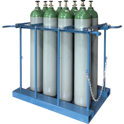 Support de rangement pour 8 cylindres pour chariot &eacute;l&eacute;vateur R.M.G. Prévention