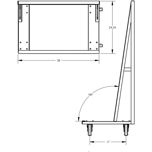 Chariot &agrave; cadre en A robuste &agrave; un c&ocirc;t&eacute; avec 6 plateaux, 38" x 25" x 63", Capacit&eacute; 2500 lb R.M.G. Prévention