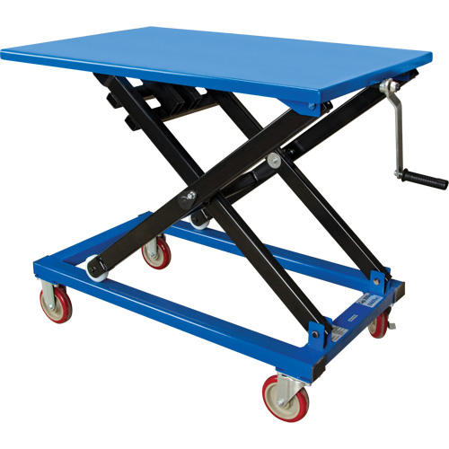 Manual Scissor Lift Table, 37-3/8" L x 23-5/8" W, Steel, 660 lbs. Capacity R.M.G. Prévention