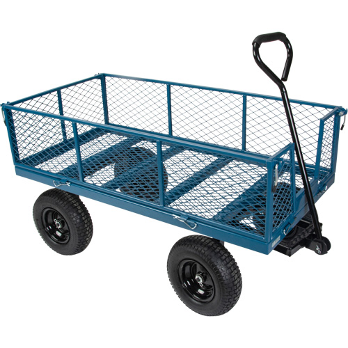 Wagon avec c&ocirc;t&eacute;s rabattables, 24" la x 48" la x Capacit&eacute; 800 lb R.M.G. Prévention