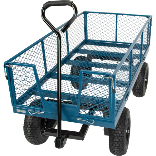 Wagon avec c&ocirc;t&eacute;s rabattables, 24" la x 48" la x Capacit&eacute; 800 lb R.M.G. Prévention