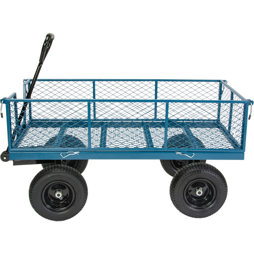 Wagon avec c&ocirc;t&eacute;s rabattables, 24" la x 48" la x Capacit&eacute; 800 lb R.M.G. Prévention