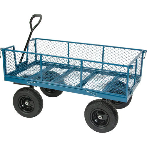 Wagon avec c&ocirc;t&eacute;s rabattables, 24" la x 48" la x Capacit&eacute; 800 lb R.M.G. Prévention