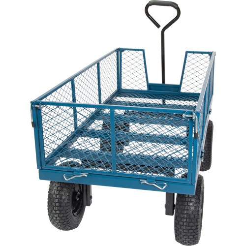 Wagon avec c&ocirc;t&eacute;s rabattables, 24" la x 48" la x Capacit&eacute; 800 lb R.M.G. Prévention
