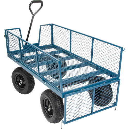 Wagon avec c&ocirc;t&eacute;s rabattables, 24" la x 48" la x Capacit&eacute; 800 lb R.M.G. Prévention