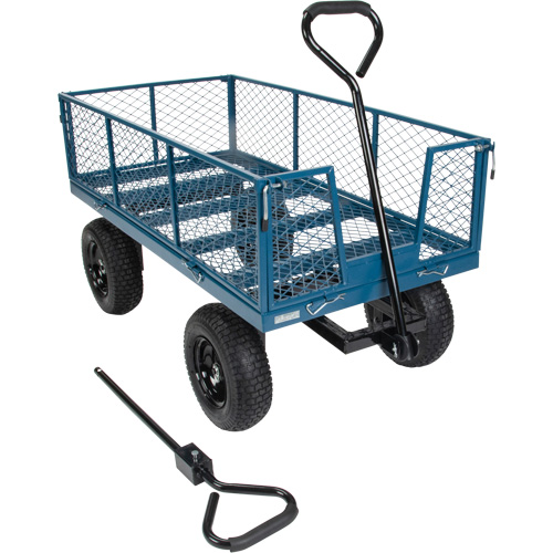 Wagon avec c&ocirc;t&eacute;s rabattables, 24" la x 48" la x Capacit&eacute; 800 lb R.M.G. Prévention
