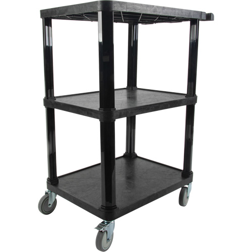 Chariot utilitaire avec tablette plate, 3 tiers, 18-1/8" x 37-3/8" x 27-3/4", Capacit&eacute; 330 lb R.M.G. Prévention