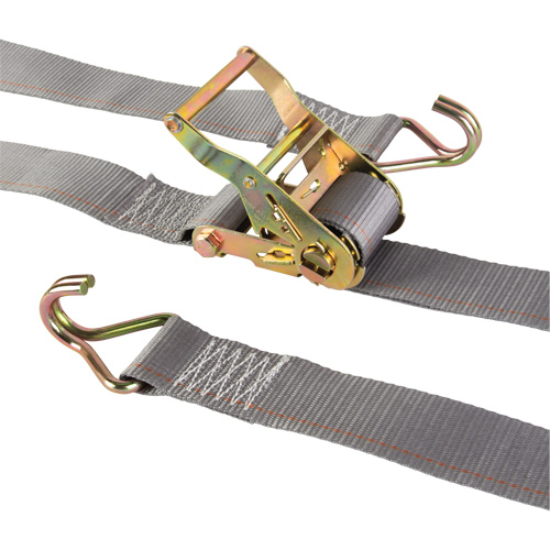 Tendeur d'arrimage utilitaire robuste, Crochet en J, 2" la x 16' lo, Charge d'utilisation 500 lb (227 kg) R.M.G. Prévention