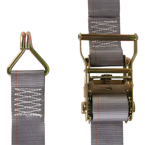 Tendeur d'arrimage utilitaire robuste, Crochet en J, 2" la x 16' lo, Charge d'utilisation 500 lb (227 kg) R.M.G. Prévention