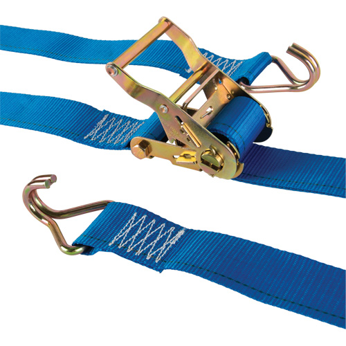 Tendeur d'arrimage utilitaire robuste, Crochet en J, 2" la x 20' lo, Charge d'utilisation 500 lb (227 kg) R.M.G. Prévention