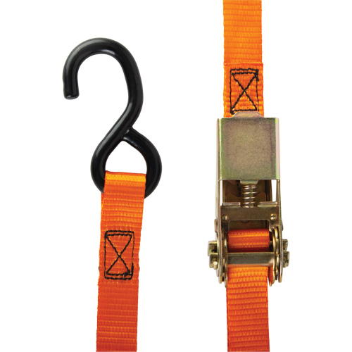 Ratchet Strap, S-Hook, 12' W x 1" L, 2200 lbs. (998 kg) Working Load Limit R.M.G. Prévention