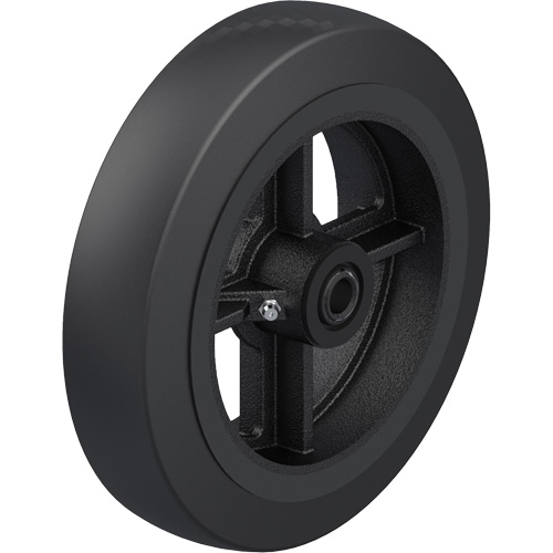 Black Rubber on Cast Iron Core Wheel R.M.G. Prévention