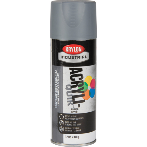 Laque industrielle Acryli-Quik, Gris, Tr&egrave;s mat, 12 oz, Canette a&eacute;rosol R.M.G. Prévention