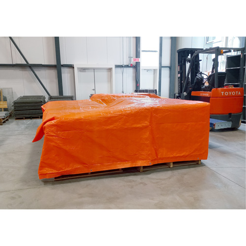 Insulated Tarps, Polyethylene, Orange, 20' x 12' x 8 mils R.M.G. Prévention