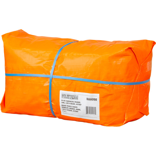 High-Visibility Heavy-Duty Woven Tarp, Polyethylene, Green/Orange, 40' x 60' x 12 mils R.M.G. Prévention