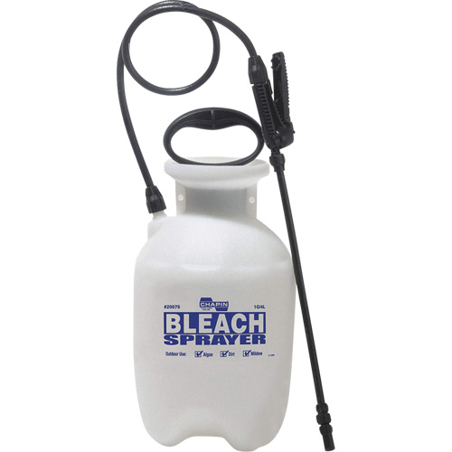 R&eacute;servoir avec pulv&eacute;risateur deau de javel pour d&eacute;sinfecter, 1 gal. (3,8 L), Polypropyl&egrave;ne, Lance de 12" R.M.G. Prévention
