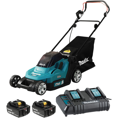 36V 5.0 Ah LXT Lawn Mower Kit, Push Walk-Behind, Battery Powered, 17" Cutting Width R.M.G. Prévention