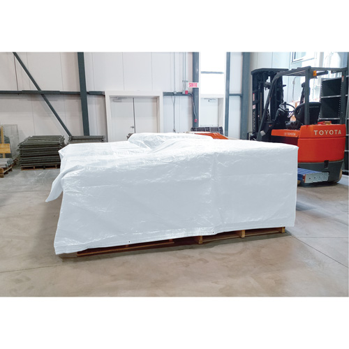 B&acirc;che isol&eacute;e, Poly&eacute;thyl&egrave;ne, Blanc, 20' x 12' x 8 mils R.M.G. Prévention
