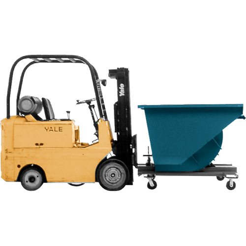 Self-Dumping Hopper, Steel, 1-1/2 cu.yd., Blue R.M.G. Prévention