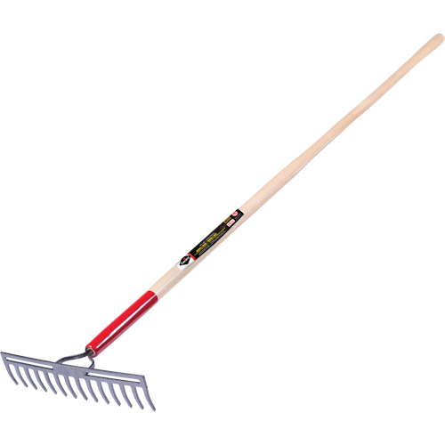 Pro Double Back Level Rake, Ashwood Handle, 13-3/4" W, Tempered Steel Blade, 14 Tines R.M.G. Prévention