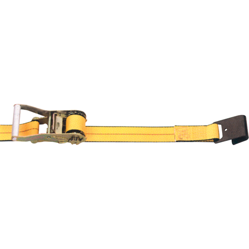 Ratchet Straps, Flat Hook, 2" W x 30' L, 3335 lbs. (1513 kg) Working Load Limit R.M.G. Prévention