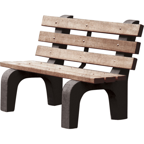 Bancs de parc, Plastique recycl&eacute;, 72" lo x 25" la x 31" h, Brun R.M.G. Prévention