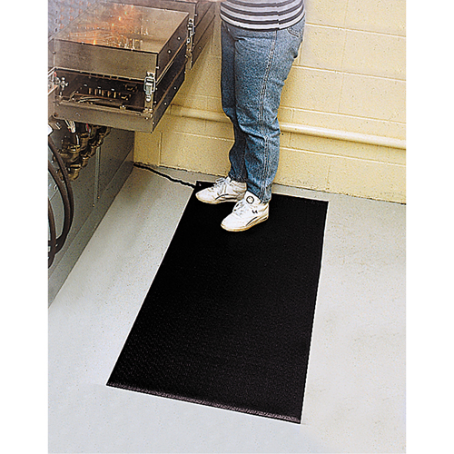 Comfort-King Anti-Static Matting, 3' W x 60' L x 3/8" T, Pebbled, Grey R.M.G. Prévention