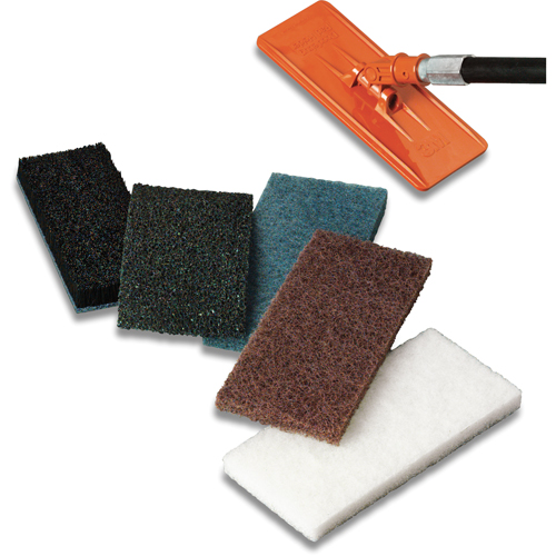 Tampon de r&eacute;curage et de d&eacute;capage Scrub n Strip Doodlebug, 10" lo x 4-6/10" la R.M.G. Prévention