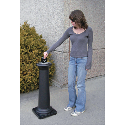 Groundskeeper Tuscan Cigarette Waste Collector, Free-Standing, Metal, 1 US gal. Capacity, 38-1/2" Height R.M.G. Prévention
