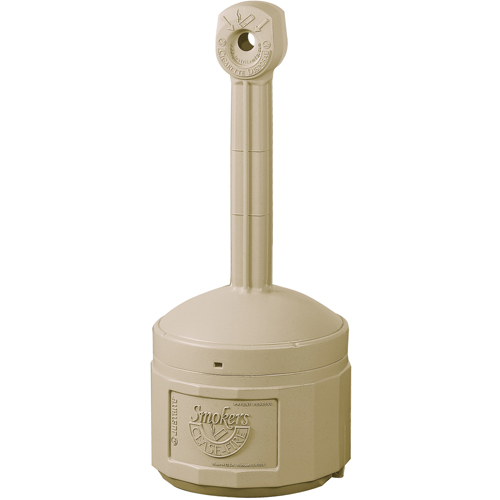 Smokers Cease-Fire&reg; Cigarette Butt Receptacle, Free-Standing, Plastic, 1 US gal. Capacity, 30" Height R.M.G. Prévention