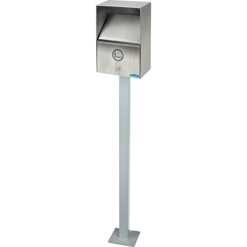 Smoking Receptacles, Wall-Mount, Stainless Steel, 3.3 Litres Capacity, 13-1/2" Height R.M.G. Prévention