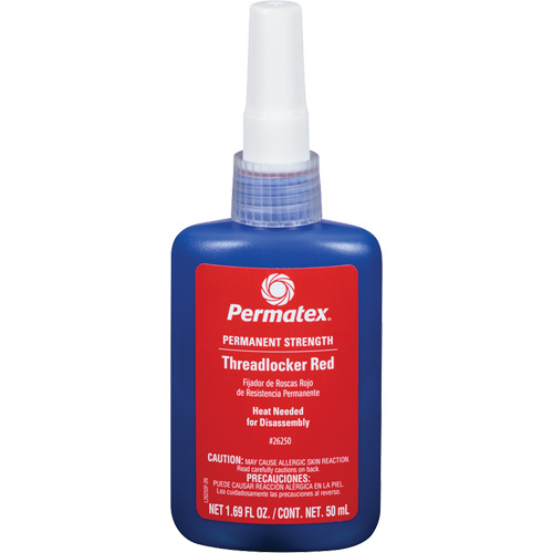 Threadlocker, Red, High, 50 ml, Bottle R.M.G. Prévention