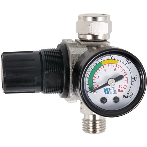 R&eacute;gulateur &agrave; cadran pneumatique avec jauge pour pistolet pulv&eacute;risateur, 1/4" NPT, PSI max. de 135 PSI, Standard R.M.G. Prévention