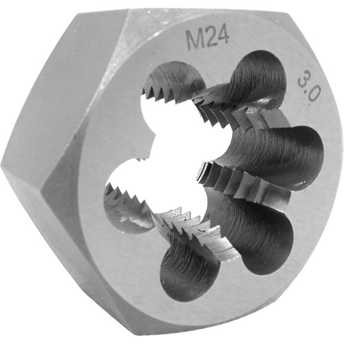 Metric Hex Die, 1" Dia., 10 mm-1 Thread, Alloy Steel R.M.G. Prévention