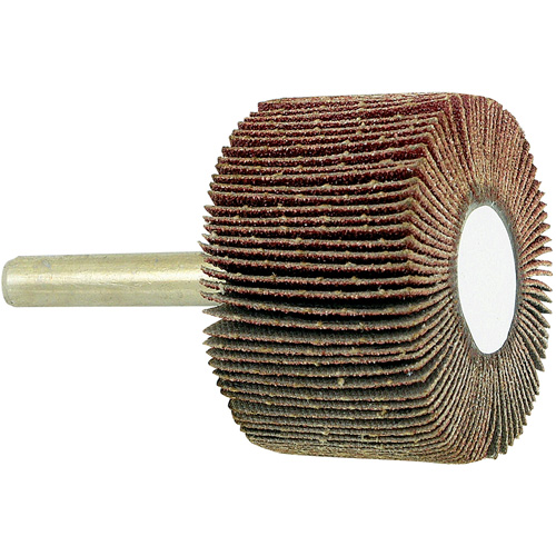 Shaft Mounted Flapwheel, 80 Grit, 1-1/2" x 1" x 1/4" R.M.G. Prévention