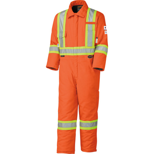 5532A High Visibility FR Rated & Arc Rated Safety Coveralls, Size 2X-Large, High Visibility Orange, 58 cal/cm² R.M.G. Prévention