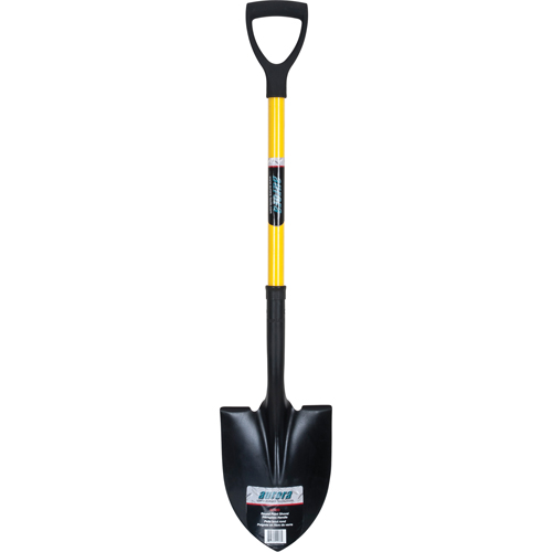 Round Point Shovels, Tempered Steel Blade, Fibreglass, D-Grip Handle R.M.G. Prévention