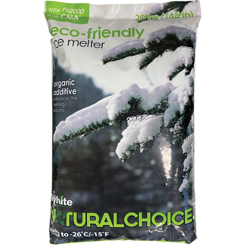 Produits de d&eacute;glaçage Natural Choice, Sac, 44 lb(20 kg), Point de fonte -26°C (-14,8°F) R.M.G. Prévention