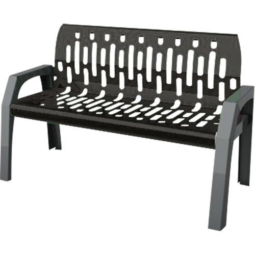 Stream Benches, Steel, 48" L x 25" W x 34" H, Black R.M.G. Prévention