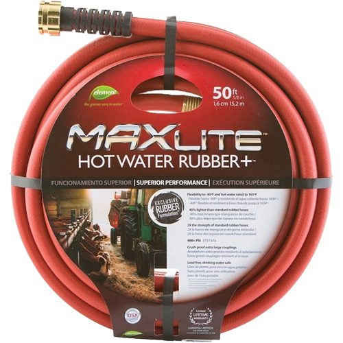 Tuyaux pour eau chaude, Caoutchouc, 5/8" dia. x 50' lo R.M.G. Prévention