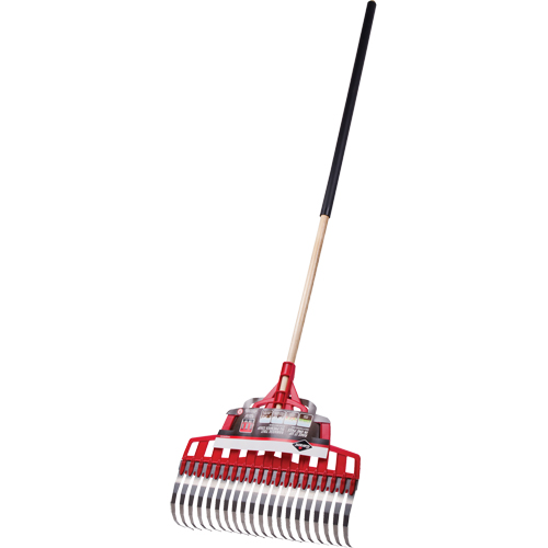 Multi-Purpose Lawn Rake, 20" Blade, 20 Tines, Hardwood Handle, Steel Blade R.M.G. Prévention